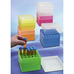 NeoBox Box di stoccaggio in pp per provette dim.mm 30x115 a   9 posti colore verde Neolab® 2-1907
